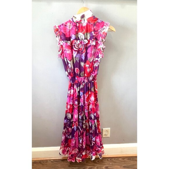 Revolve Misa Los Angeles Trina Floral Chiffon Dress - S - Picture 3 of 8
